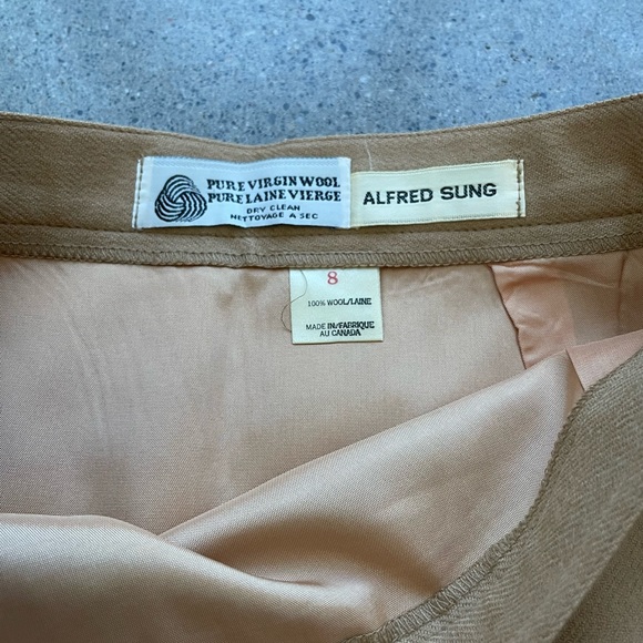 Vintage Alfred Sung Camel Skirt - Picture 3 of 4